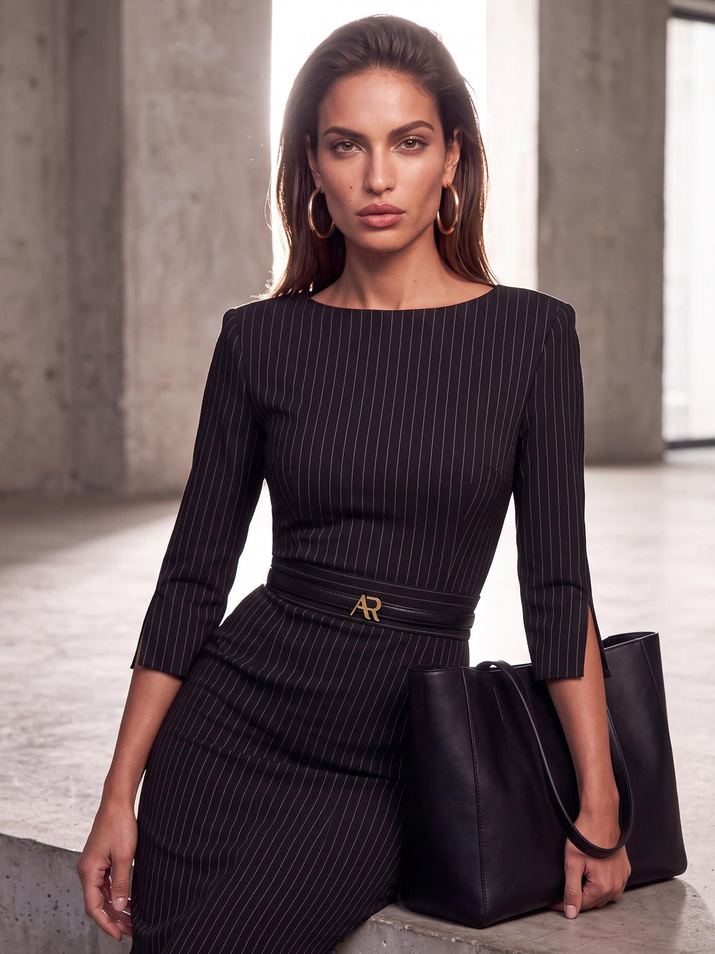 GINGER PINSTRIPE – Black
