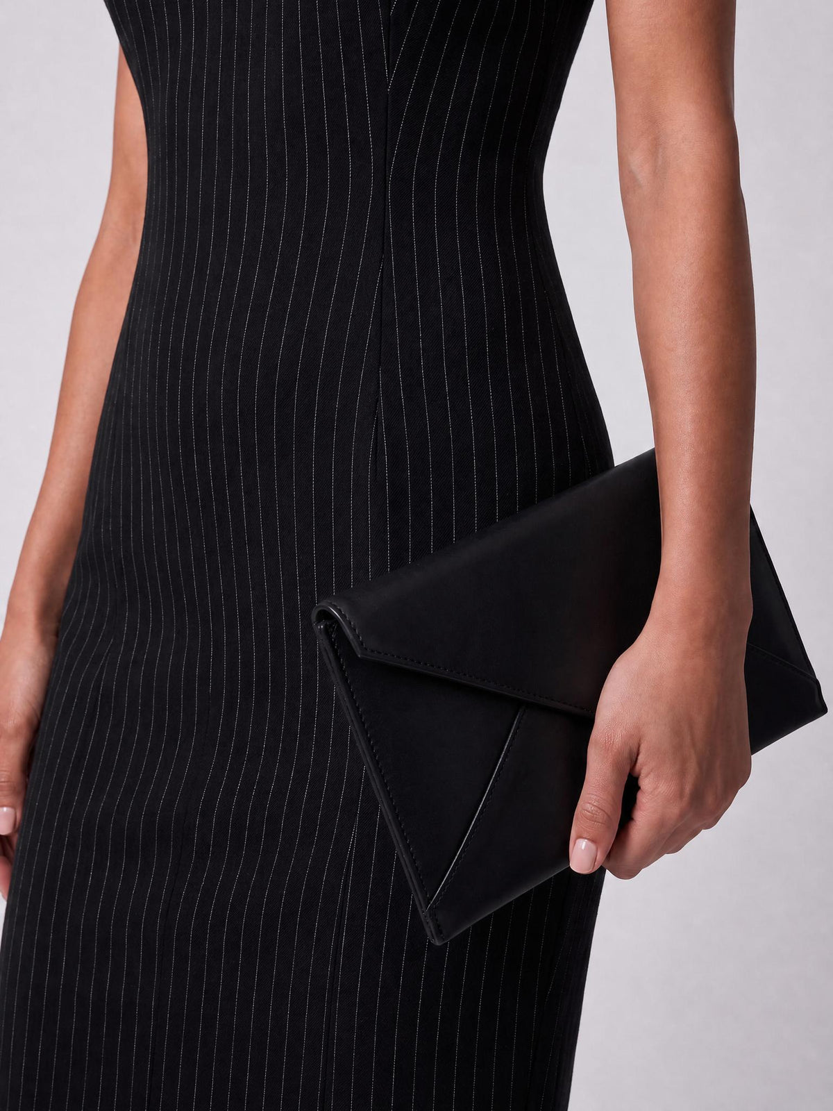 MONICA PINSTRIPE – Black