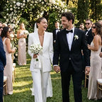 JYL - Elegant White Bridal Pantsuit