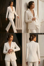 NEYA - Elegant Off White Bridal Pantsuit