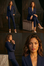 RAYA - Elegant navy Designer Pantsuit Work Attire