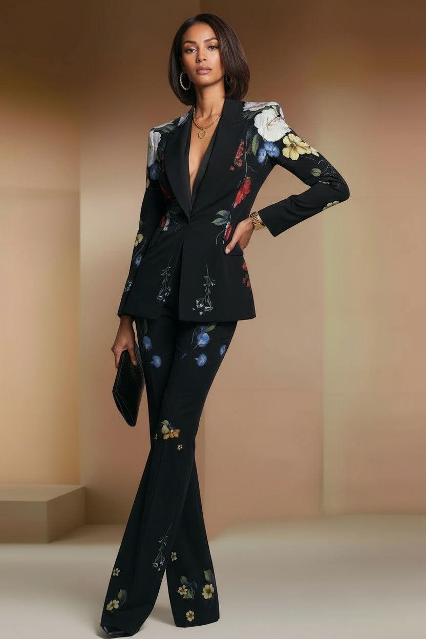 NEV BLACK Black Business Pantsuit with 3/4 Sleeves by AUDRAY - image 7