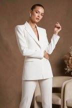 RAYA - Elegant White Bridal Pantsuit