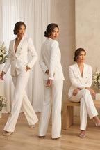 NEYA - Elegant Off White Bridal Pantsuit
