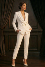 NEYA - Elegant Off White Bridal Pantsuit