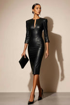 SHARON Black Sheath Business Dress with 3/4 Sleeves by AUDRAY - image 3