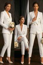 NEYA - Elegant Off White Bridal Pantsuit