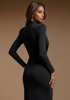 ELIZABETH Black Sheath Business Dress with Long Sleeves by AUDRAY - image 6