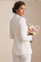 BONDA Ivory Wedding Ceremony Pantsuit with 3/4 Sleeves by AUDRAY - image 6