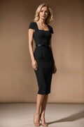 MARLENE Black Sheath Business Dress with 3/4 Sleeves by AUDRAY - image 1