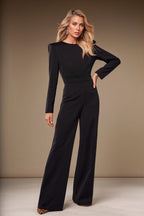 BLANCHET Black Business Jumpsuit with Long Sleeves by AUDRAY - image 1
