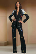 NEV BLACK Black Business Pantsuit with 3/4 Sleeves by AUDRAY - image 4