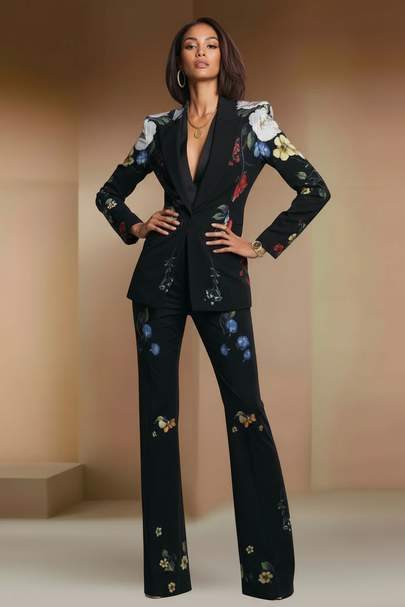 NEV BLACK Black Business Pantsuit with 3/4 Sleeves by AUDRAY - image 4
