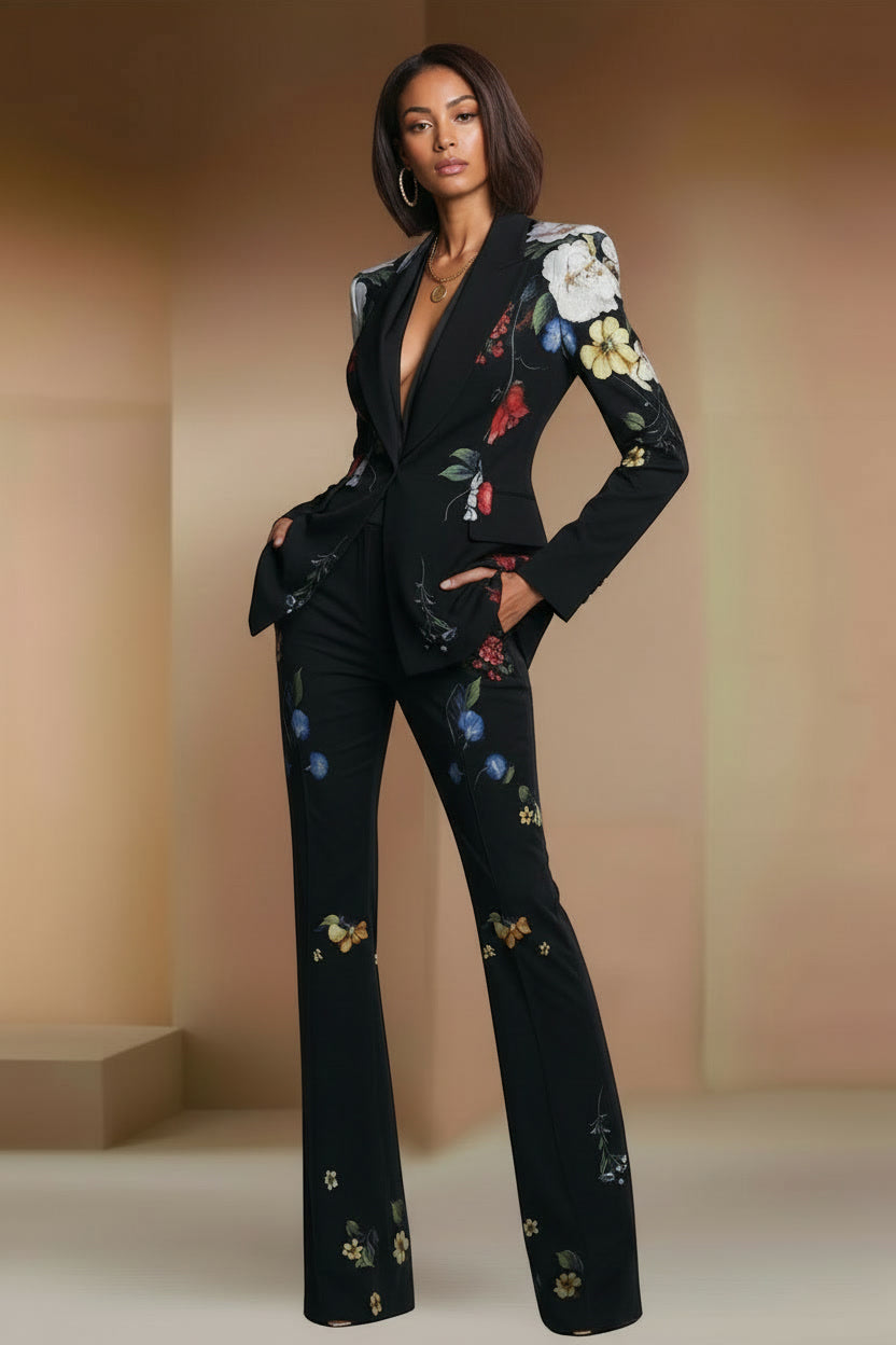 NEV BLACK Black Business Pantsuit with 3/4 Sleeves by AUDRAY - image 6