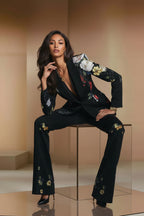 NEV BLACK Black Business Pantsuit with 3/4 Sleeves by AUDRAY - image 8