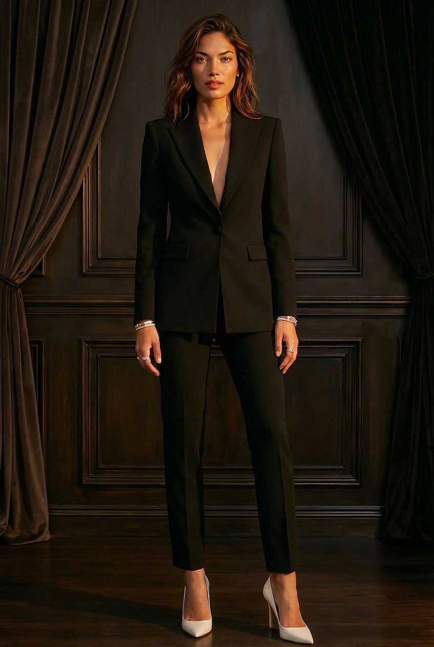 RAYA Black Business Pantsuit with 3/4 Sleeves by AUDRAY - image 1