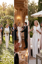 BLANCHET - white bridal Jumpsuit with long sleeves