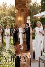 BLANCHET White Wedding Ceremony Jumpsuit with Long Sleeves by AUDRAY - image 4
