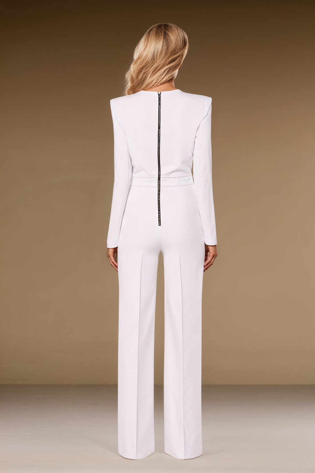 BLANCHET White Wedding Ceremony Jumpsuit with Long Sleeves by AUDRAY - image 7