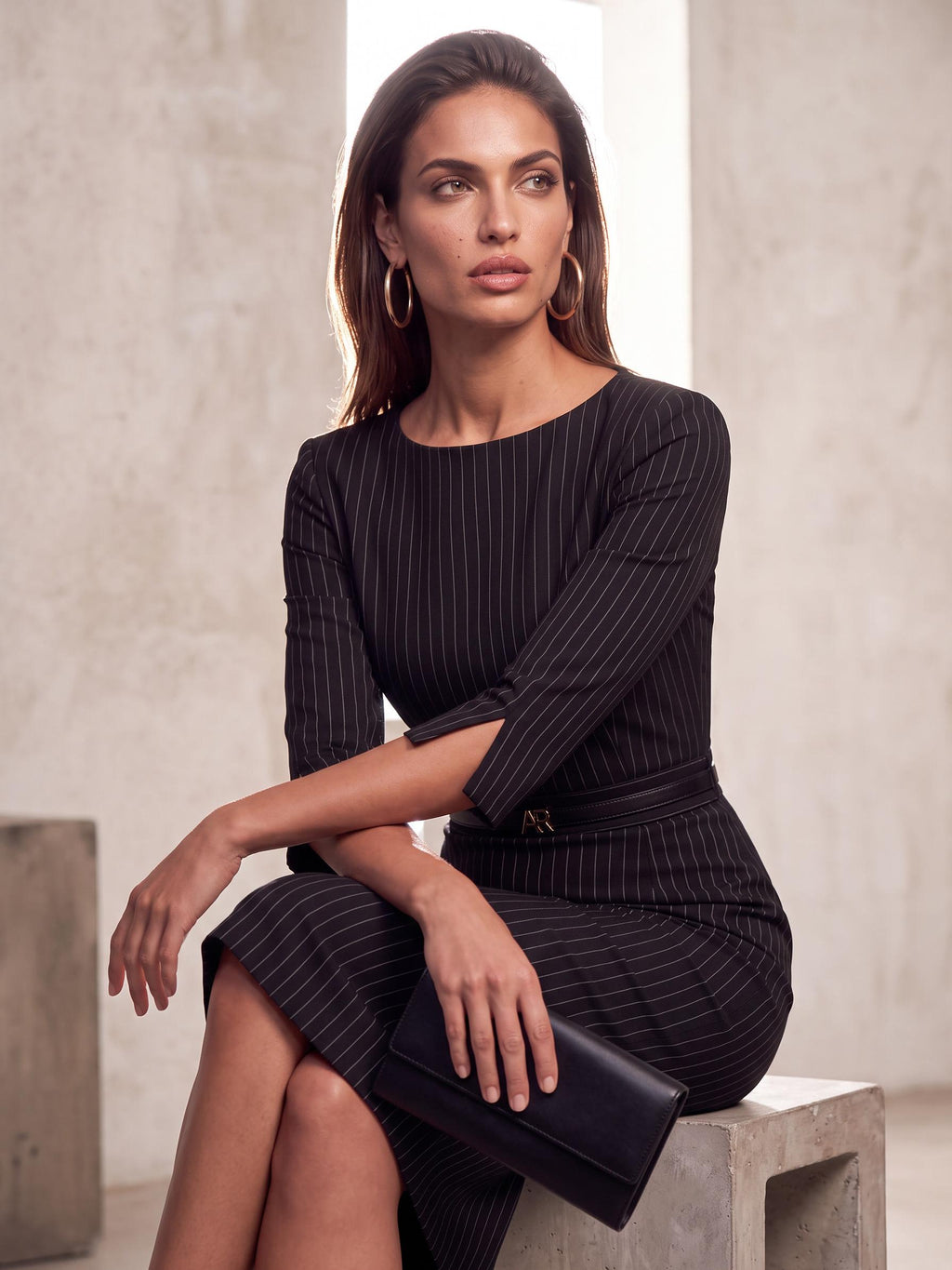 GINGER PINSTRIPE – Black