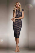 Last One - CATE - lace fitted sheath dress