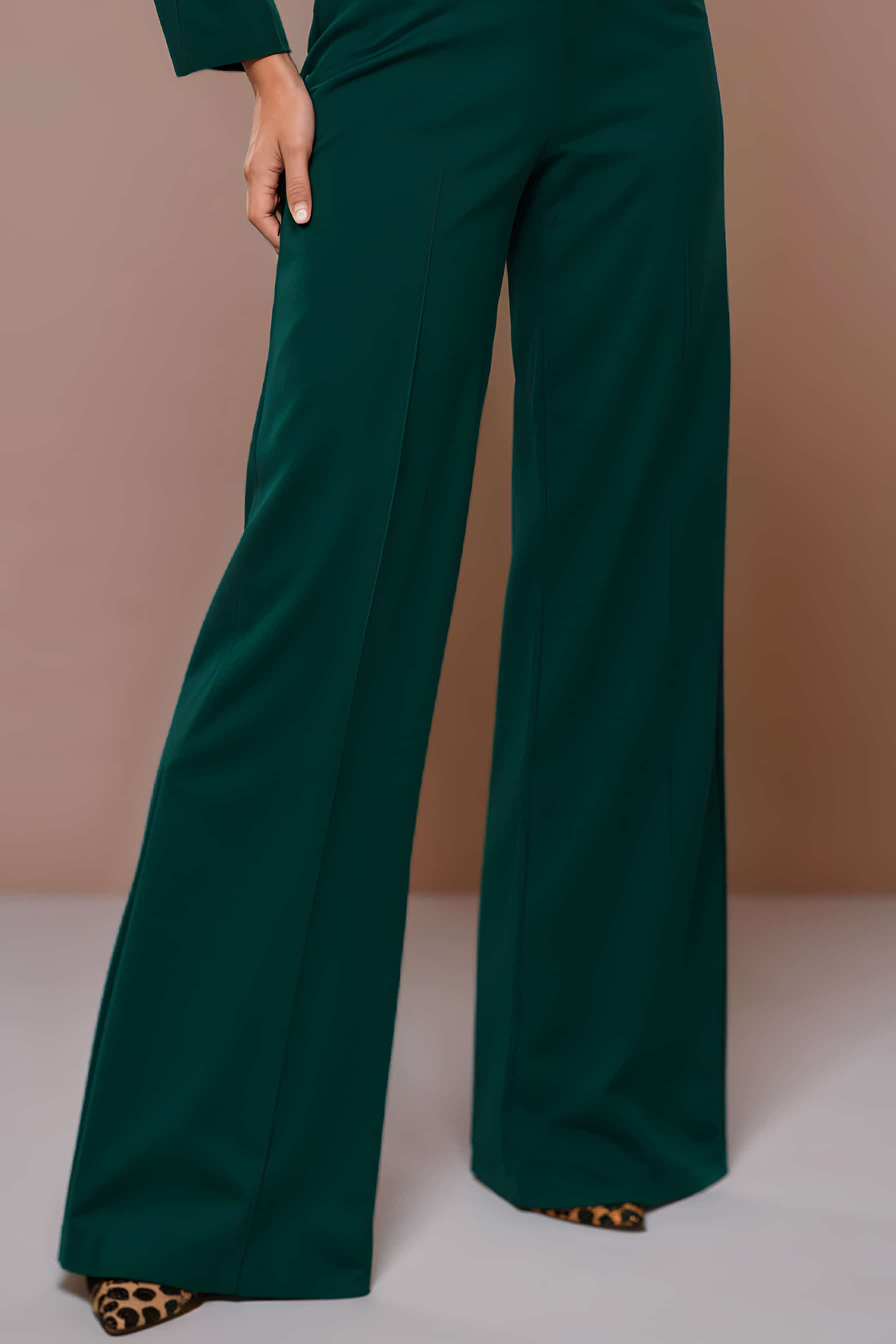 BLANCHET Forest Green Business Jumpsuit with Long Sleeves by AUDRAY - image 4