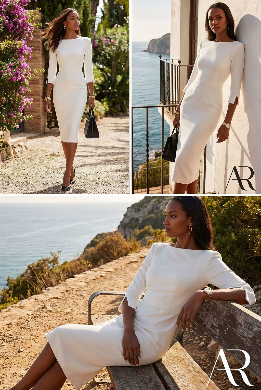 GINGER – Ivory Sheath Dress