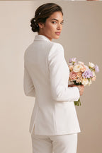 BONDA Ivory Wedding Ceremony Pantsuit with 3/4 Sleeves by AUDRAY - image 6