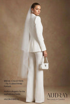 JYL Ivory Wedding Ceremony Pantsuit with 3/4 Sleeves by AUDRAY - image 5
