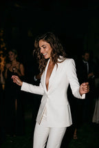 RAYA Ivory Wedding Ceremony Pantsuit with 3/4 Sleeves by AUDRAY - image 6
