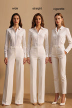 RAYA Ivory Wedding Ceremony Pantsuit with 3/4 Sleeves by AUDRAY - image 8