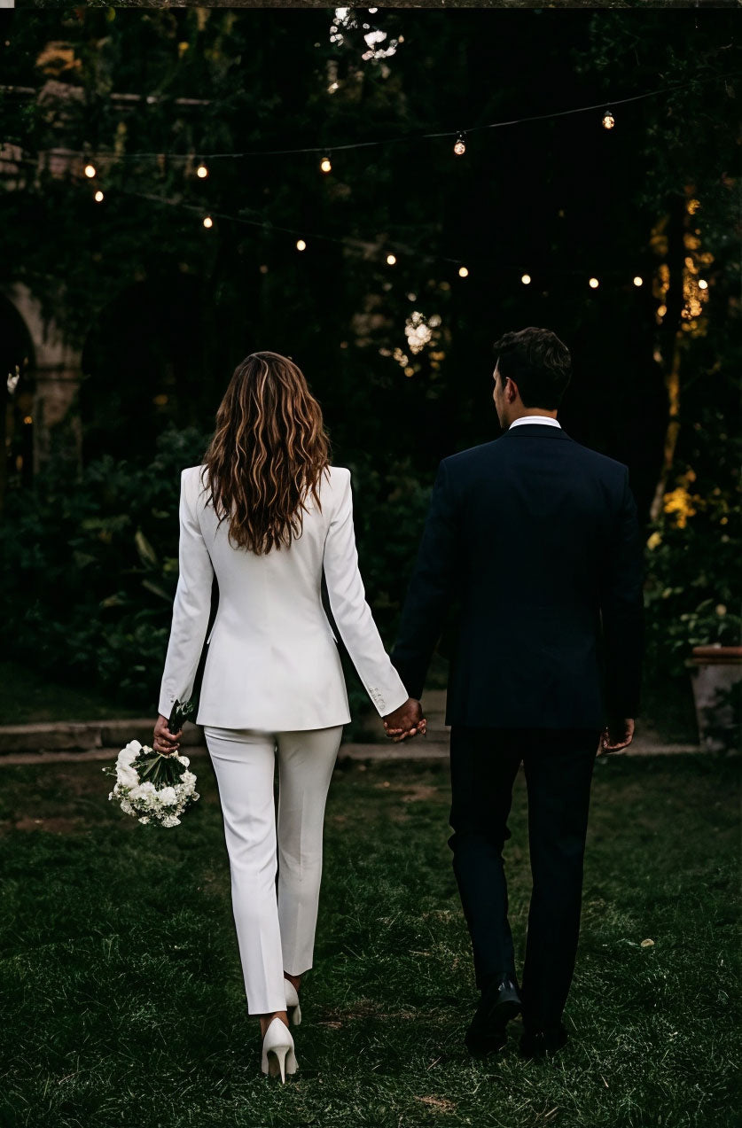 RAYA Ivory Wedding Ceremony Pantsuit with 3/4 Sleeves by AUDRAY - image 9