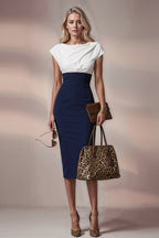JACKIE Ivory Sheath Wedding Ceremony Dress with 3/4 Sleeves by AUDRAY - image 1