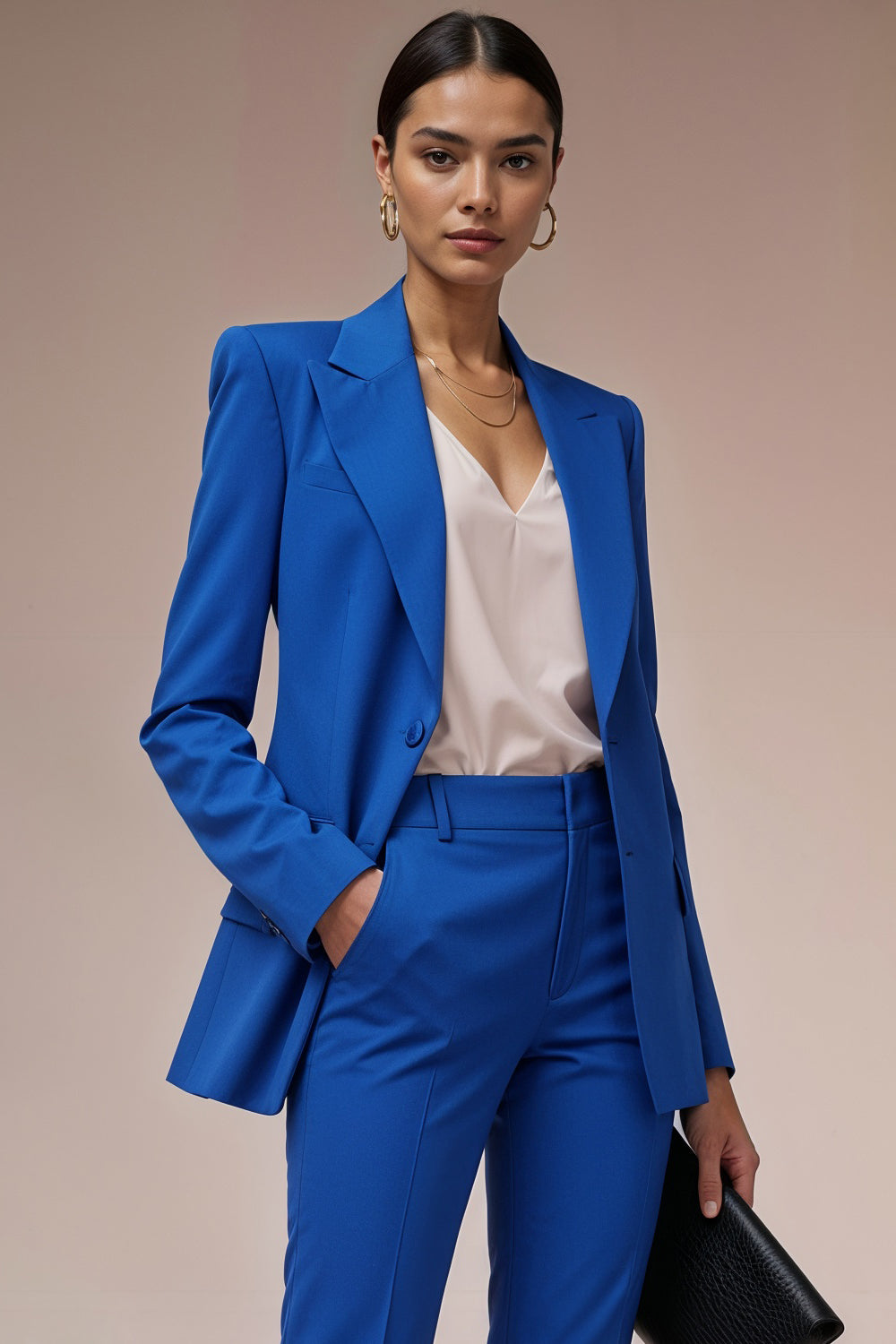 JYL - Elegant blue Designer Pantsuit