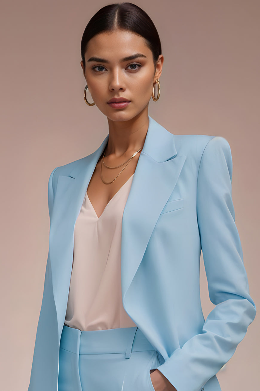 Last One - JYL - Elegant light blue Designer Pantsuit