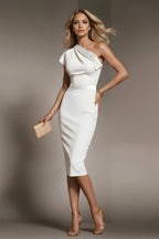 MARILYN Ivory Sheath Wedding Ceremony Dress with Sleeveless Design by AUDRAY - image 1