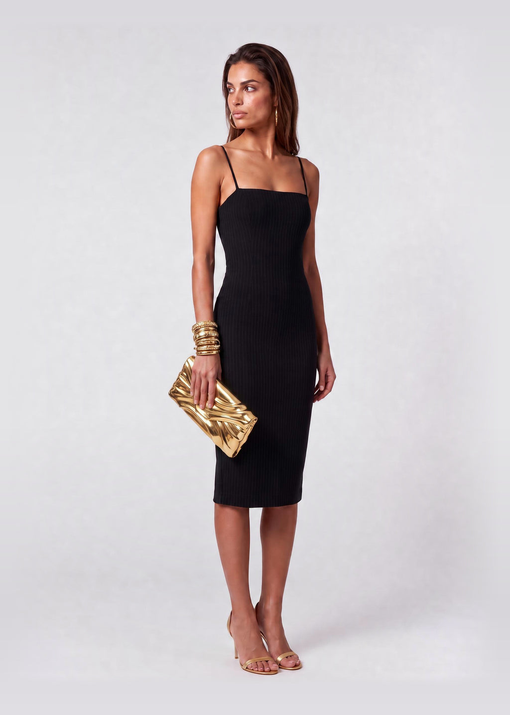MONICA PINSTRIPE – Black