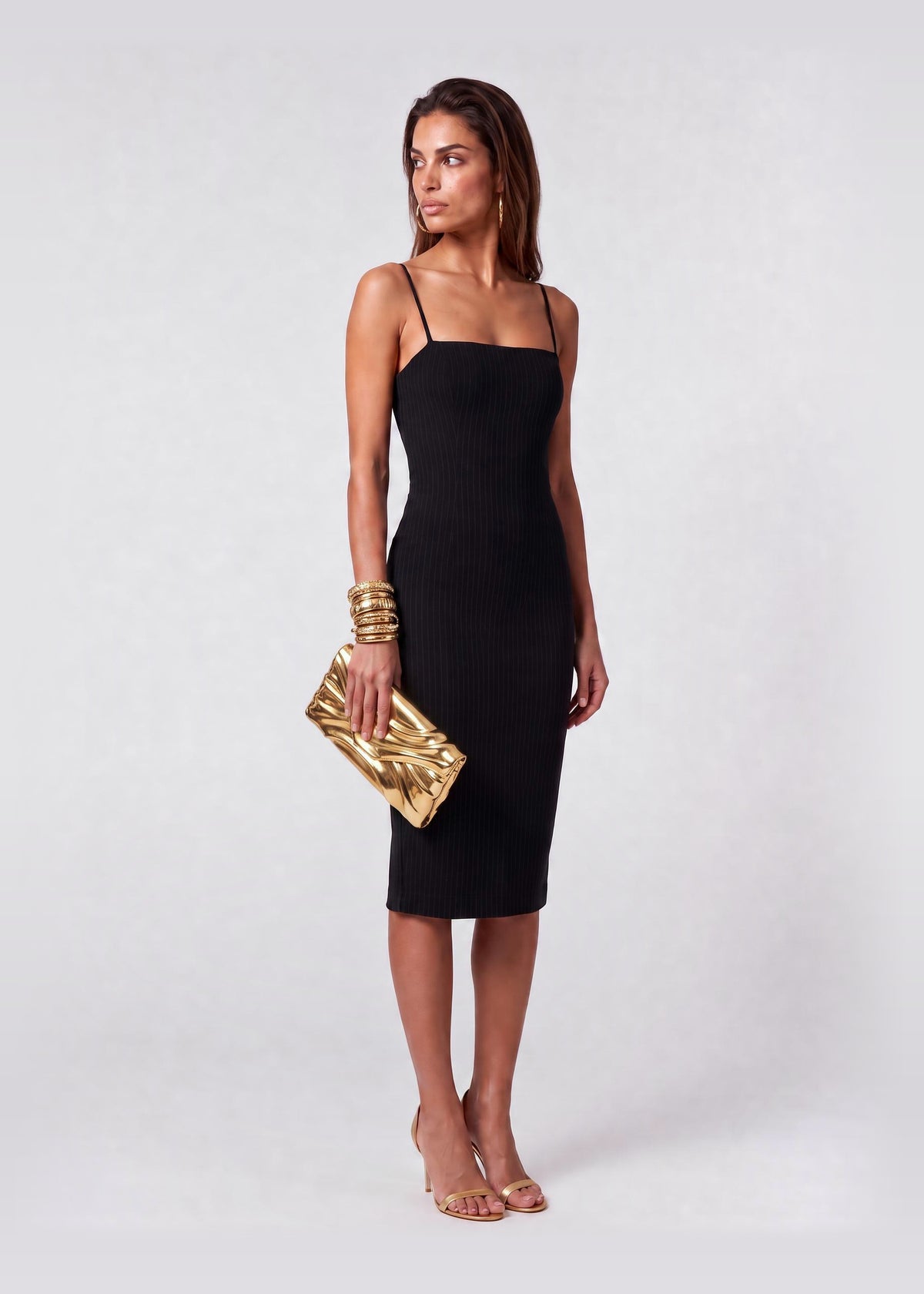 MONICA PINSTRIPE – Black