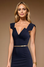 GAL - navy fitted sheath dress