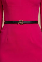 THE AUDRAY Cerise Pink Sheath Wedding Guest Dress with 3/4 Sleeves by AUDRAY - image 4