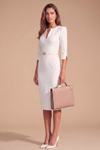 THE AUDRAY – Ivory Sheath Dress
