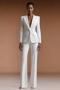 BYLA - Elegant White Bridal Pantsuit
