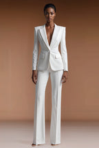 BYLA - Elegant White Bridal Pantsuit