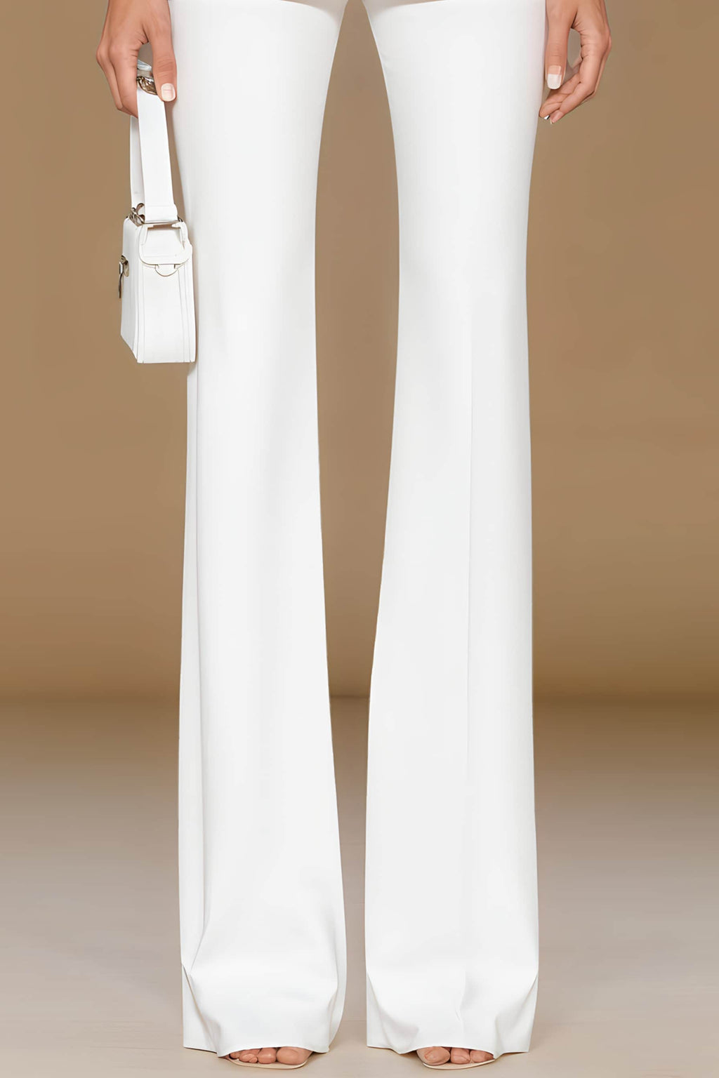 JYL - Elegant white pinstripe Designer Pantsuit