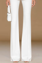 JYL - Elegant white pinstripe Designer Pantsuit